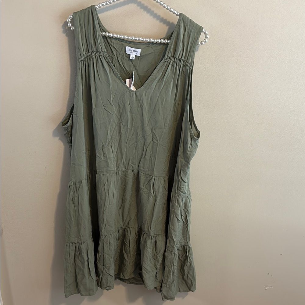 True craft green dress nwt size 2x